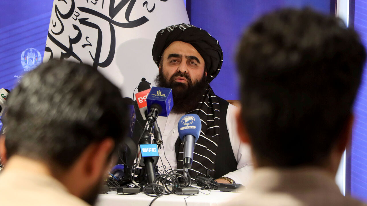 Taliban acting Foreign Minister Amir Khan Muttaqi speaks during a news conference in Kabul Afghanistan September 14, 2021. Picture taken September 14, 2021.REUTERS/Stringer