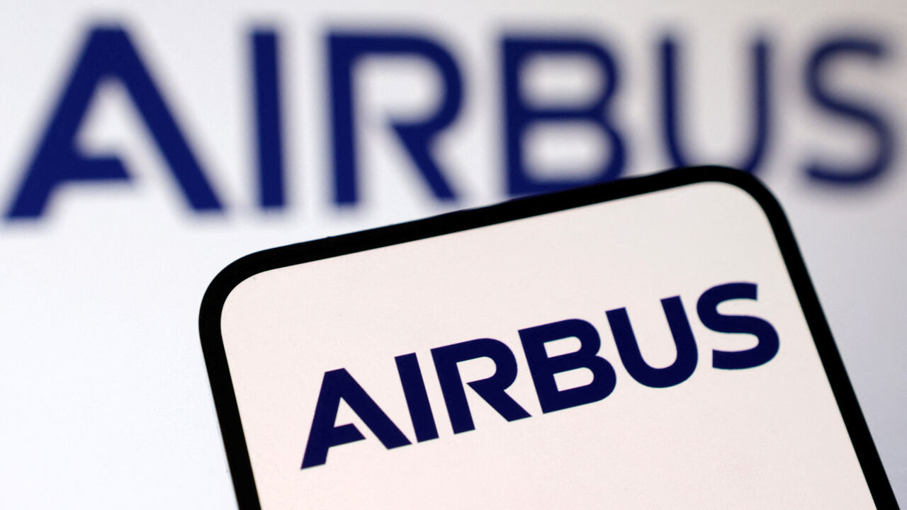 Airbus logo is seen in this illustration taken, March 10, 2025. REUTERS/Dado Ruvic/Illustration