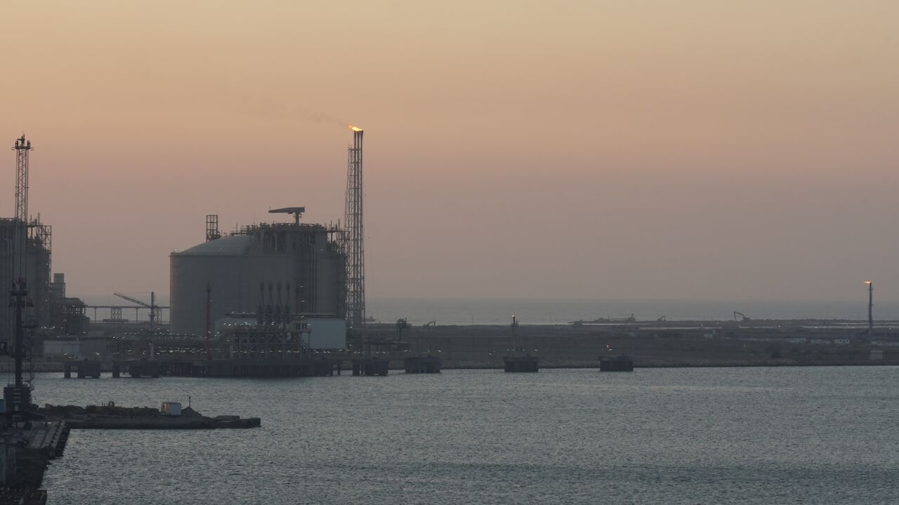View of Damietta Segas LNG Terminal, in Damietta, Egypt, which is an export terminal belong to Spanish Egyptian Gas Company.