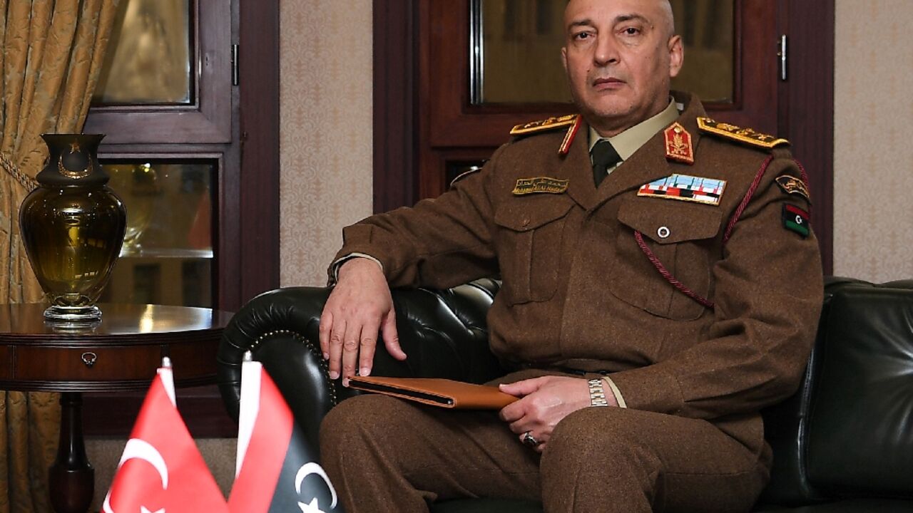 The Turkish defence ministry took this photo of Lybia's Chief of the General Staff, Lieutenant General Mohammed al-Haddad in his meeting in Ankara, just hours before his fatal plane crash