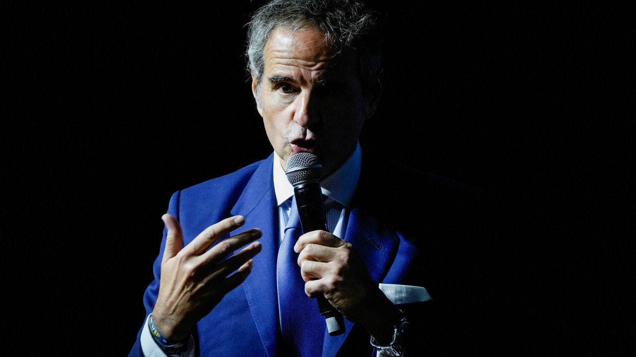 FILE PHOTO: Rafael Grossi, Director General of the International Atomic Energy Agency (IAEA), outlines his priorities as a candidate for United Nations Secretary-General during an event framing his bid around diplomacy, sustainable development and international cooperation, in Buenos Aires, Argentina, December 22, 2025. REUTERS/Mariana Nedelcu/File Photo