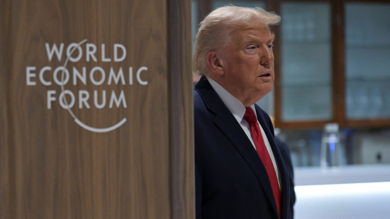 U.S. President Donald Trump attends the 56th annual World Economic Forum (WEF) in Davos, Switzerland, January 21, 2026. REUTERS/Romina Amato