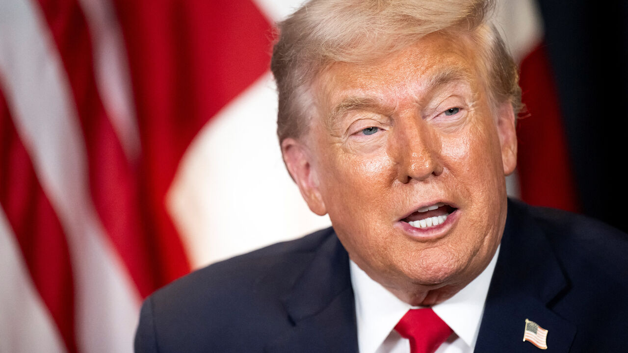 U.S. President Donald Trump speaks prior to a bilateral meeting with Switzerland's Federal President Guy Parmelin, Switzerland's Economy Minister Federal councillor Karin Keller-Sutter and Switzerland's Foreign Minister Federal councillor Ignazio Cassis, in Congress Centre, on the sideline of the 56th annual meeting of the World Economic Forum, WEF, in Davos, Switzerland, Wednesday, January 21, 2026. Laurent Gillieron/Pool via REUTERS/File Photo