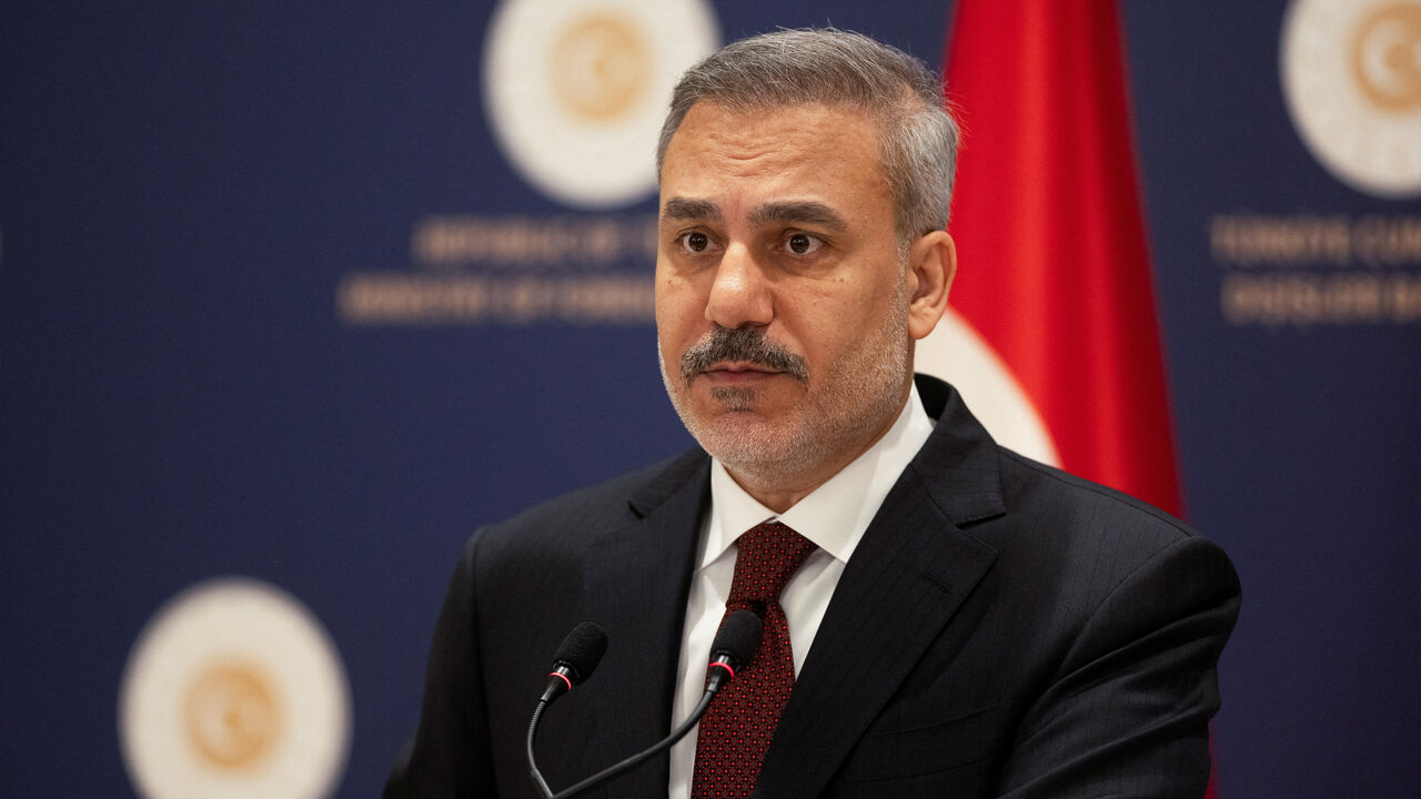 Turkish Foreign Minister Hakan Fidan speaks during a press conference in Istanbul, Turkey, January 15, 2026. REUTERS/Umit Bektas