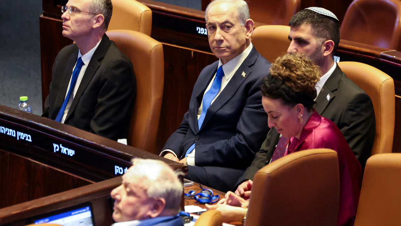 Israeli Prime Minister Benjamin Netanyahu attends a session of the Knesset, Israel's parliament, in Jerusalem, January 26, 2026. REUTERS/Ronen Zvulun