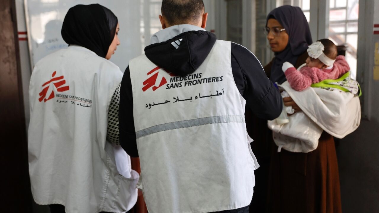 The ban includes Doctors Without Borders (MSF), which has 1,200 staff members in the Palestinian territories -- the majority of whom are in Gaza