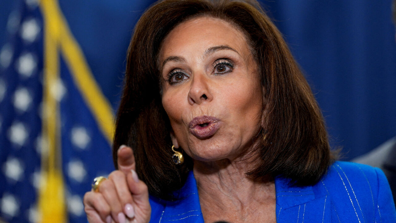 U.S. Attorney for the District of Columbia Jeanine Ferris Pirro gestures as she speaks about Elias Rodriguez, suspected of fatally shooting two Israeli embassy staff members outside the Capital Jewish Museum, at the Justice Department in Washington, D.C., U.S., August 7, 2025. REUTERS/Kent Nishimura
