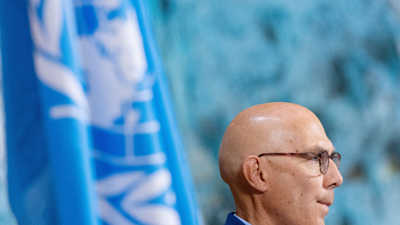 Volker Turk, United Nations High Commissioner for Human Rights, attends the Human Rights Council at the UN European headquarters in Geneva, Switzerland, September 8, 2025. REUTERS/Denis Balibouse