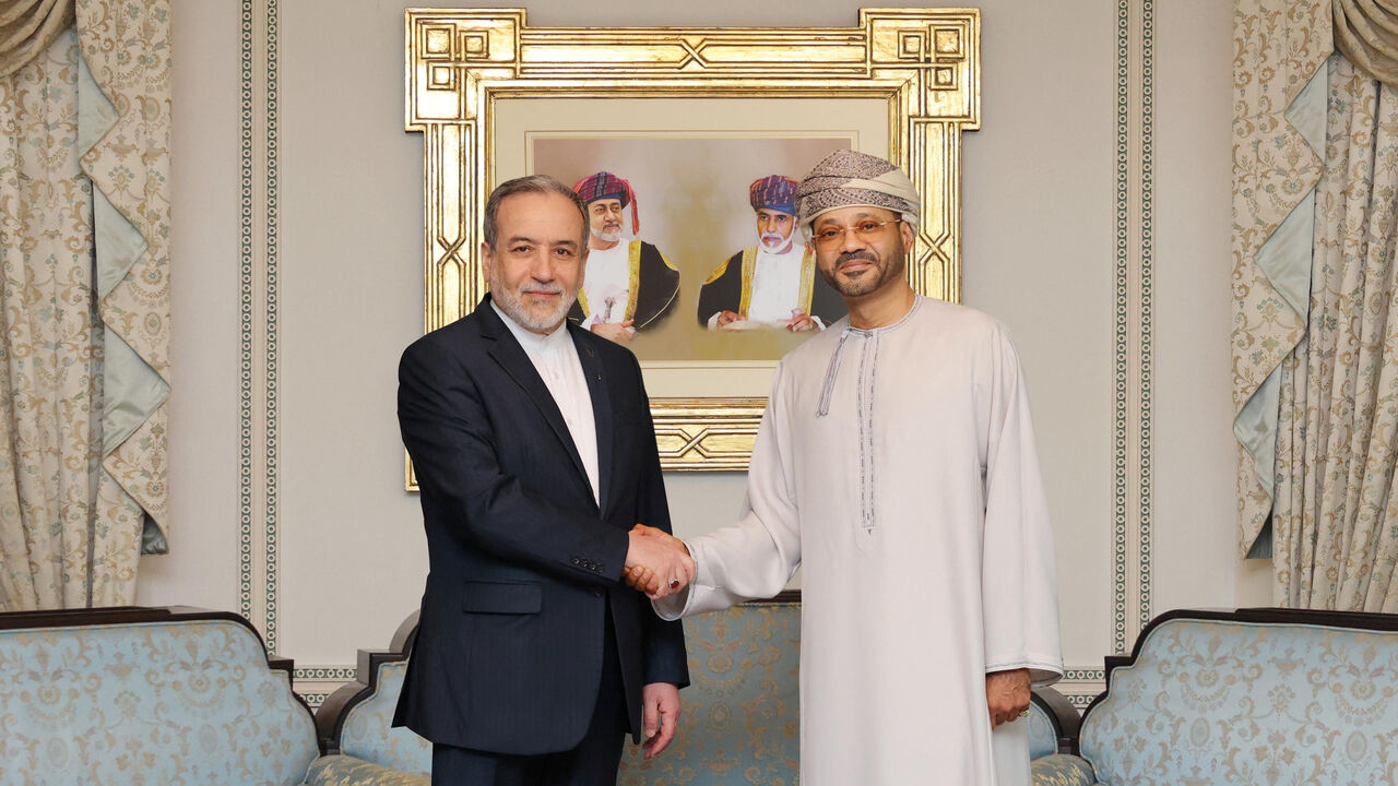 Iranian Foreign Minister Abbas Araqchi meets with Omani Foreign Minister Sayyid Badr Albusaidi in Muscat, Oman, February 6, 2026.  Omani Ministry of Foreign Affairs/ Handout via REUTERS