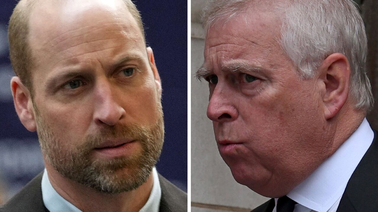 William (R) will visit Saudi Arabia as the furore over his uncle Andrew's (L) ties to Epstein rumbles on