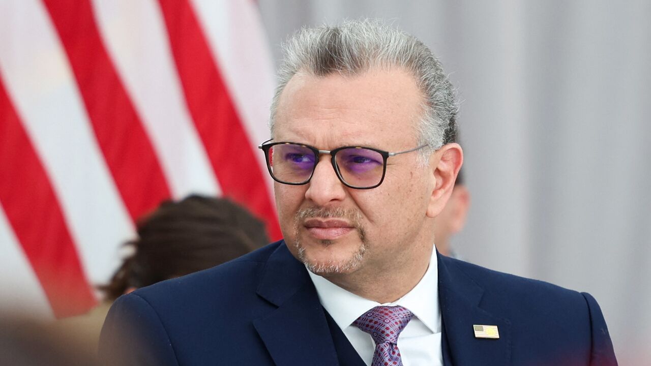 US Department of State's senior advisor to the president for Arab and African Affairs Massad Fares Boulos attends the Sudan Humanitarian Fund event at the Institute of Peace in Washington, on Feb. 3, 2026.