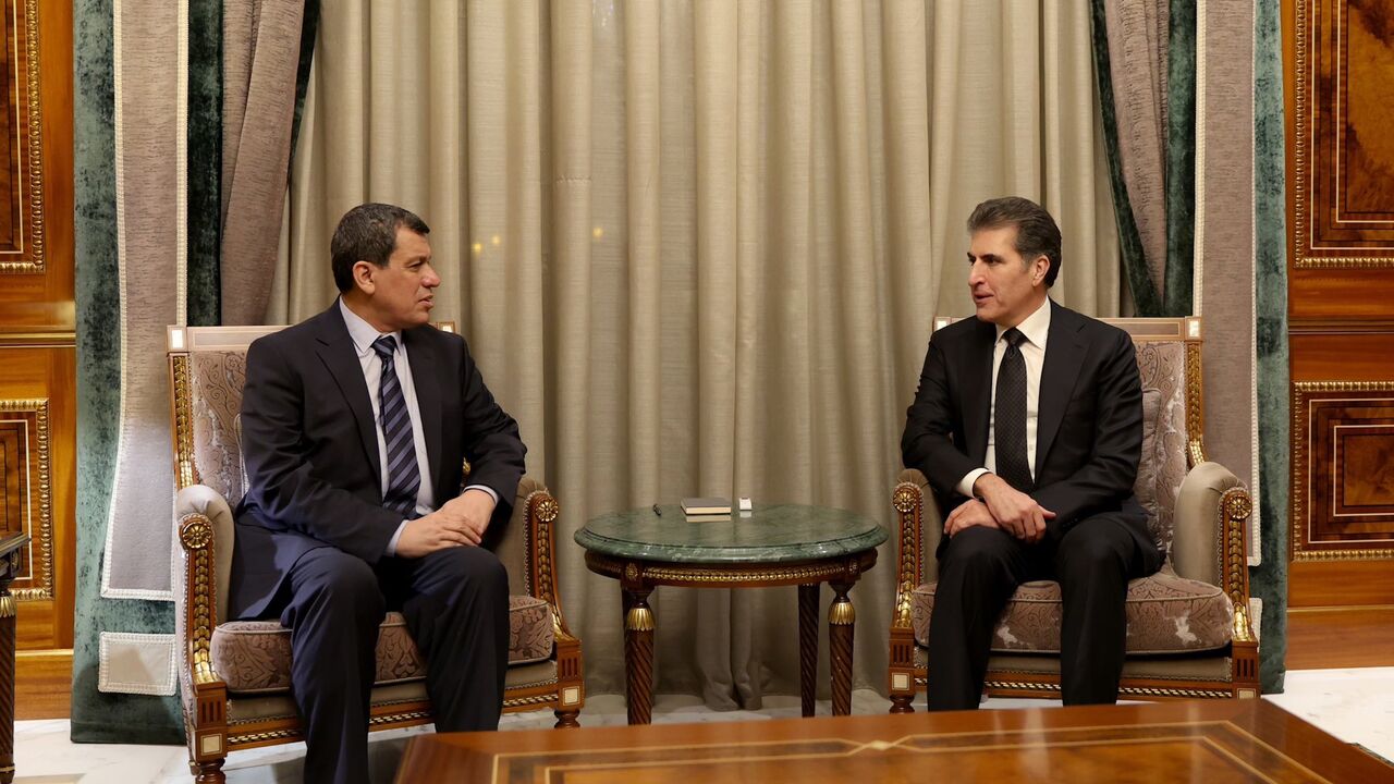 SDF commander in chief, Mazlum Kobane, meets with Nechirvan Barzani, the president of the Kurdistan Region of Iraq, on Feb. 5, 2026.