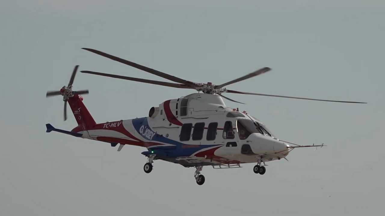 A screen grab of a video from Turkish Aerospace Industries shows a Gobkey helicopter in flight.