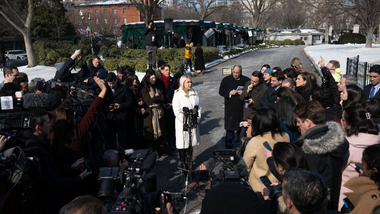 White House Press Secretary Karoline Leavitt said President Donald Trump was keeping military options open against Iran