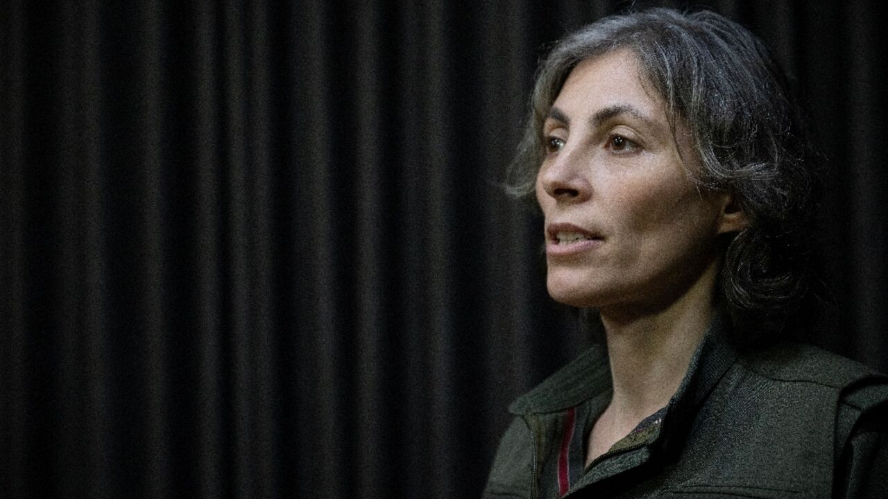 Roken Nereda, 39, a commander in the Iranian Kurdish armed faction Kurdistan Free Life Party (PJAK) at a site near the Iraqi border with Iran in Iraq's autonomous Kurdistan region