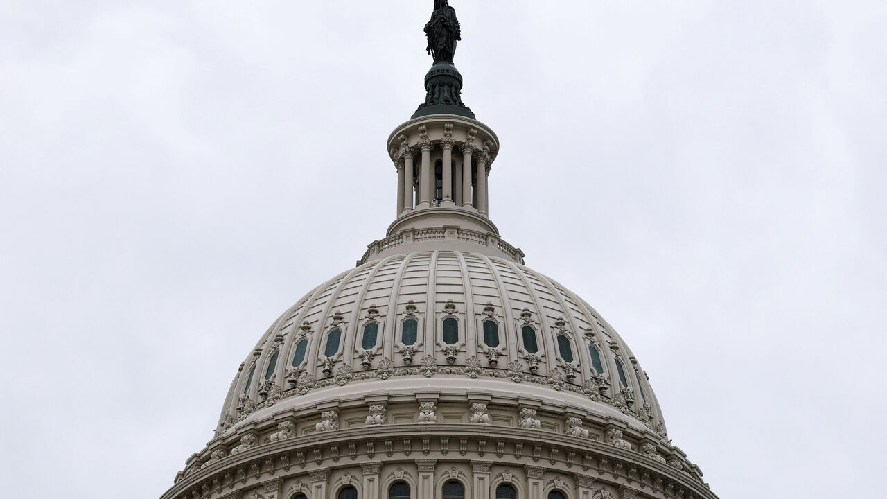 A view of the U.S. Capitol building after the United States and Israel launched strikes on Iran over the weekend, in Washington, D.C., U.S., March 2, 2026. REUTERS/Kylie Cooper