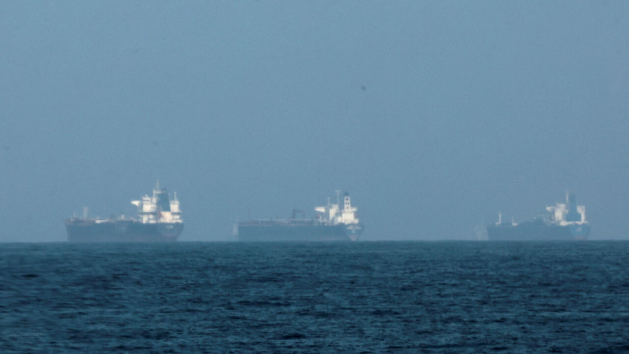 FILE PHOTO: Tankers are seen off the coast of the Fujairah, as Iran vows to fire on ships transiting the Strait of Hormuz, amid the U.S.-Israel conflict with Iran, in Fujairah, United Arab Emirates, March 3, 2026. REUTERS/Amr Alfiky/File Photo