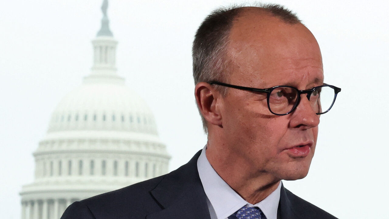 German Chancellor Friedrich Merz speaks during a press conference following his White House meeting with U.S. President Donald Trump, in Washington, D.C., U.S., March 3, 2026. REUTERS/Kylie Cooper