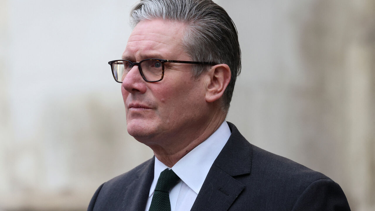 Britain's Prime Minister Keir Starmer leaves after the annual Commonwealth Day service at Westminster Abbey in London, Britain, March 9, 2026. REUTERS/Hannah McKay