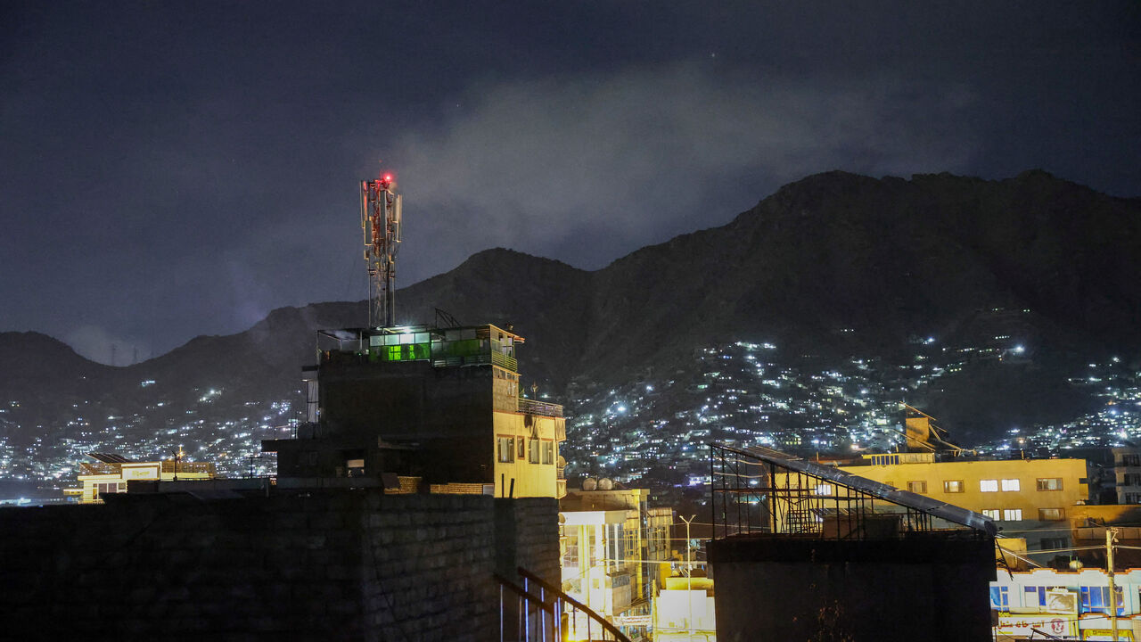 Smoke rises after an explosion in what the Taliban said was a Pakistani air strike in Kabul, Afghanistan, March 16, 2026. REUTERS/Sayed Hassib