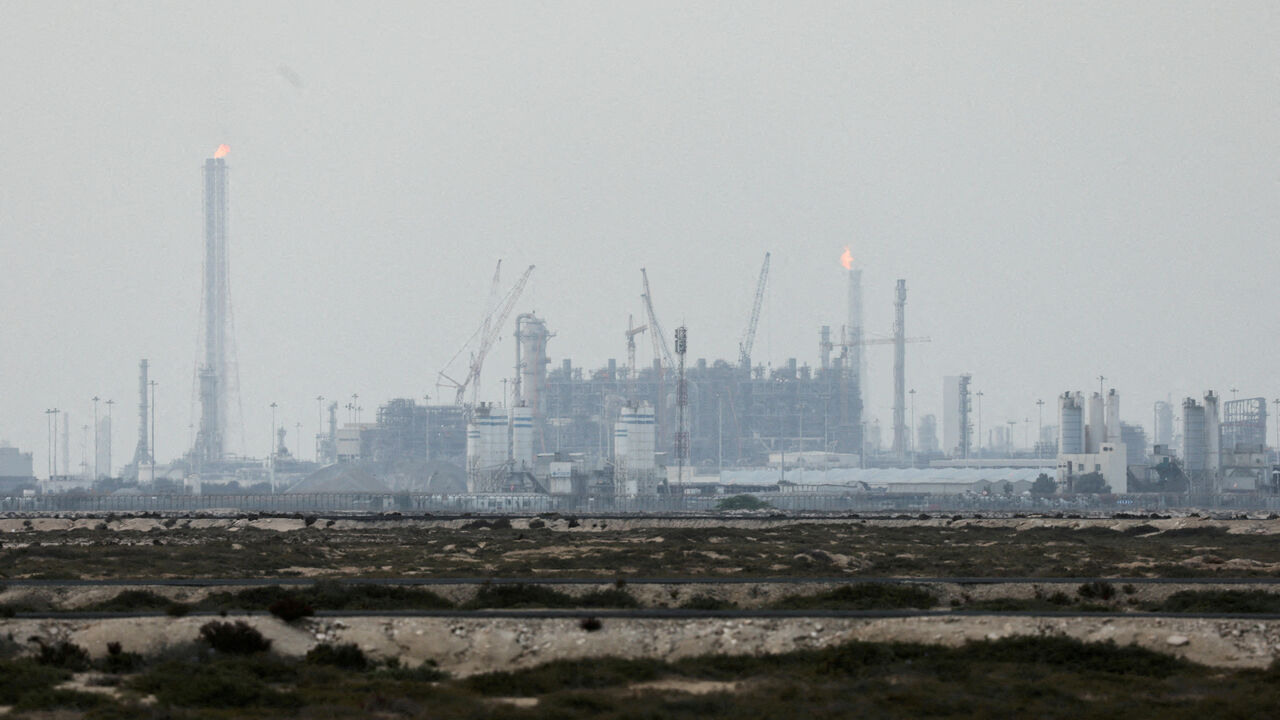 FILE PHOTO: QatarEnergy's liquefied natural gas (LNG) production facilities, amid the U.S.-Israeli conflict with Iran, in Ras Laffan Industrial City, Qatar March 2, 2026. REUTERS/Stringer/File Photo