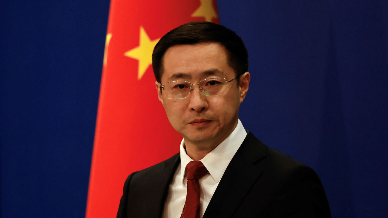 FILE PHOTO: Chinese Foreign Ministry spokesperson Lin Jian attends a press conference in Beijing, China April 10, 2025. REUTERS/Tingshu Wang/File Photo