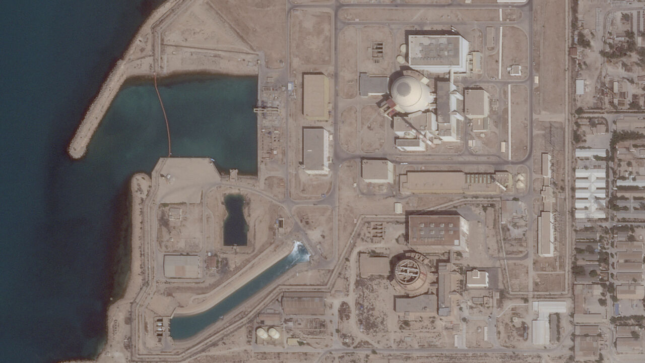 FILE PHOTO: Satellite image shows the Bushehr Nuclear Power Plant, in Bushehr Province, Iran, May 26, 2025. 2025 Planet Labs PBC/Handout via REUTERS/File Photo
