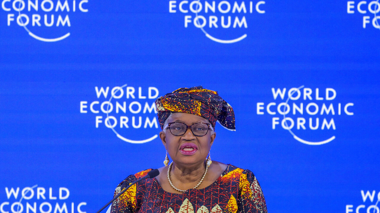 World Trade Organization (WTO) Director‑General Ngozi Okonjo‑Iweala attends the 56th annual World Economic Forum (WEF) meeting in Davos, Switzerland, January 23, 2026. REUTERS/Denis Balibouse