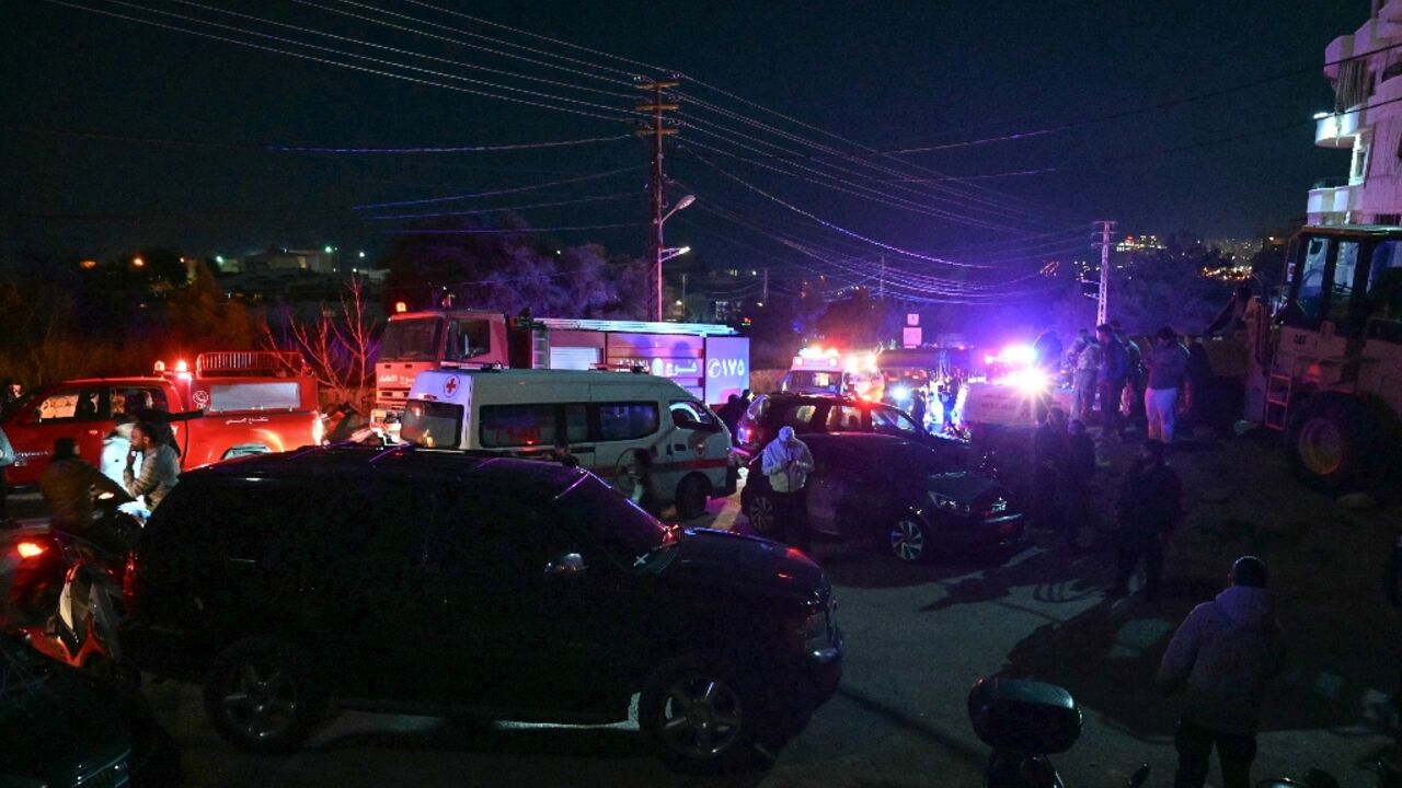 In Aramoun and Saadiyat south of Beirut -- two towns outside the traditional strongholds of Iran-backed militant group Hezbollah -- the health ministry said Israeli strikes killed six people