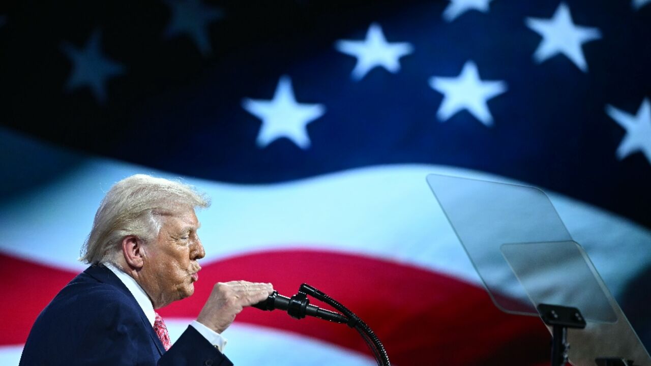 US President Donald Trump spoke about the Iran war at a Saudi-backed investment conference in Miami