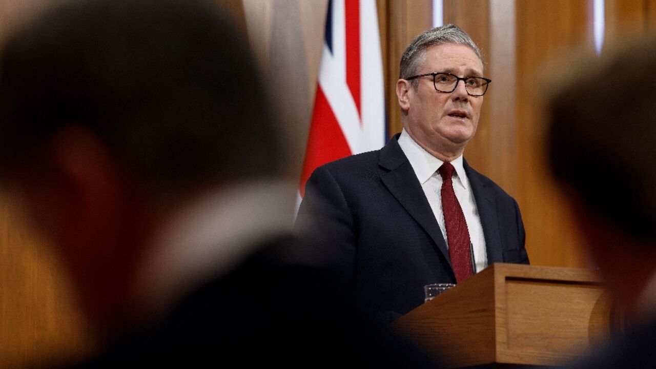 Starmer held a press conference in Downing Street