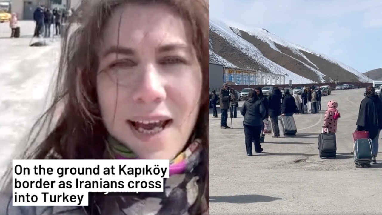 Ezgi Akin at Turkey's Kapikoy border crossing