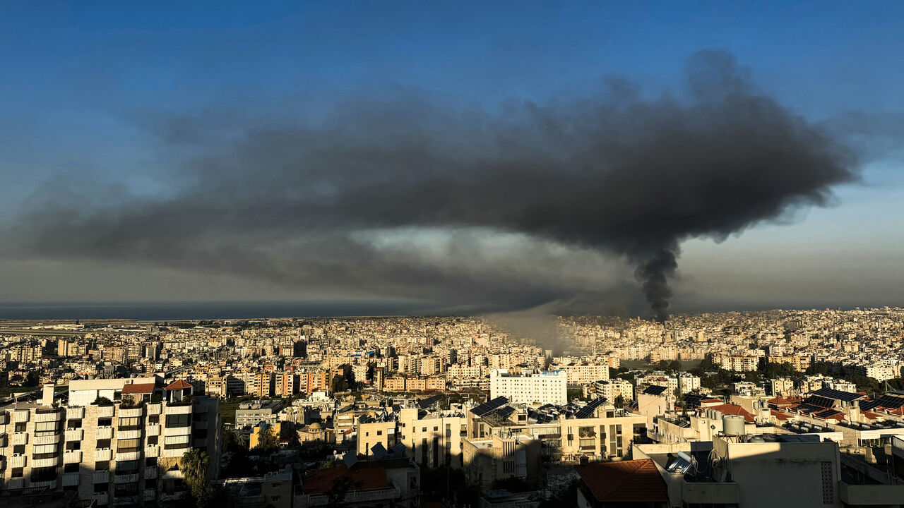 Plumes of smoke rise from the sites of Israeli airstrikes on the southern suburbs of Beirut on March 3, 2026. The Israeli military issued new evacuation orders for dozens of locations in Lebanon on March 3, including warning residents in two southern Beirut neighbourhoods to stay away from several buildings ahead of an imminent operation. (Photo by IBRAHIM AMRO / AFP via Getty Images)