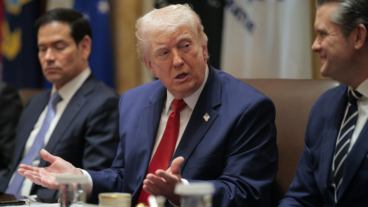 US President Donald Trump speaks during a Cabinet meeting in the Cabinet Room of the White House on March 26, 2026 in Washington, DC. 