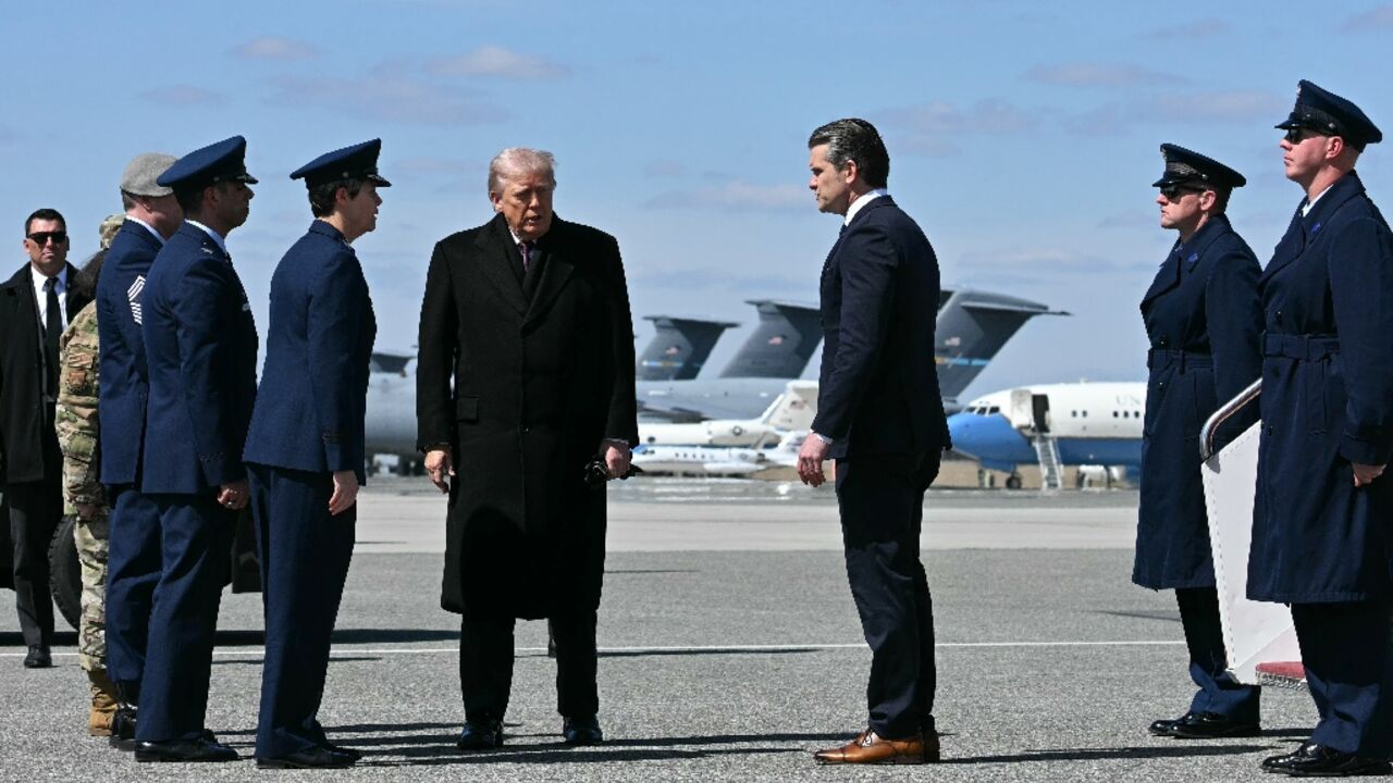 US President Donald Trump was accompanied by Secretary of Defense Pete Hegseth for the dignified transfer