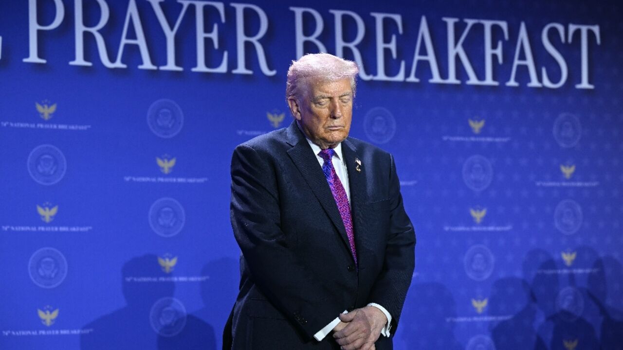 Donald Trump at the National Prayer Breakfast on February 5, 2026