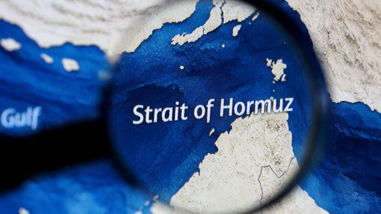 A map showing the Strait of Hormuz is seen in this illustration taken March 23, 2026. REUTERS/Dado Ruvic/Illustration