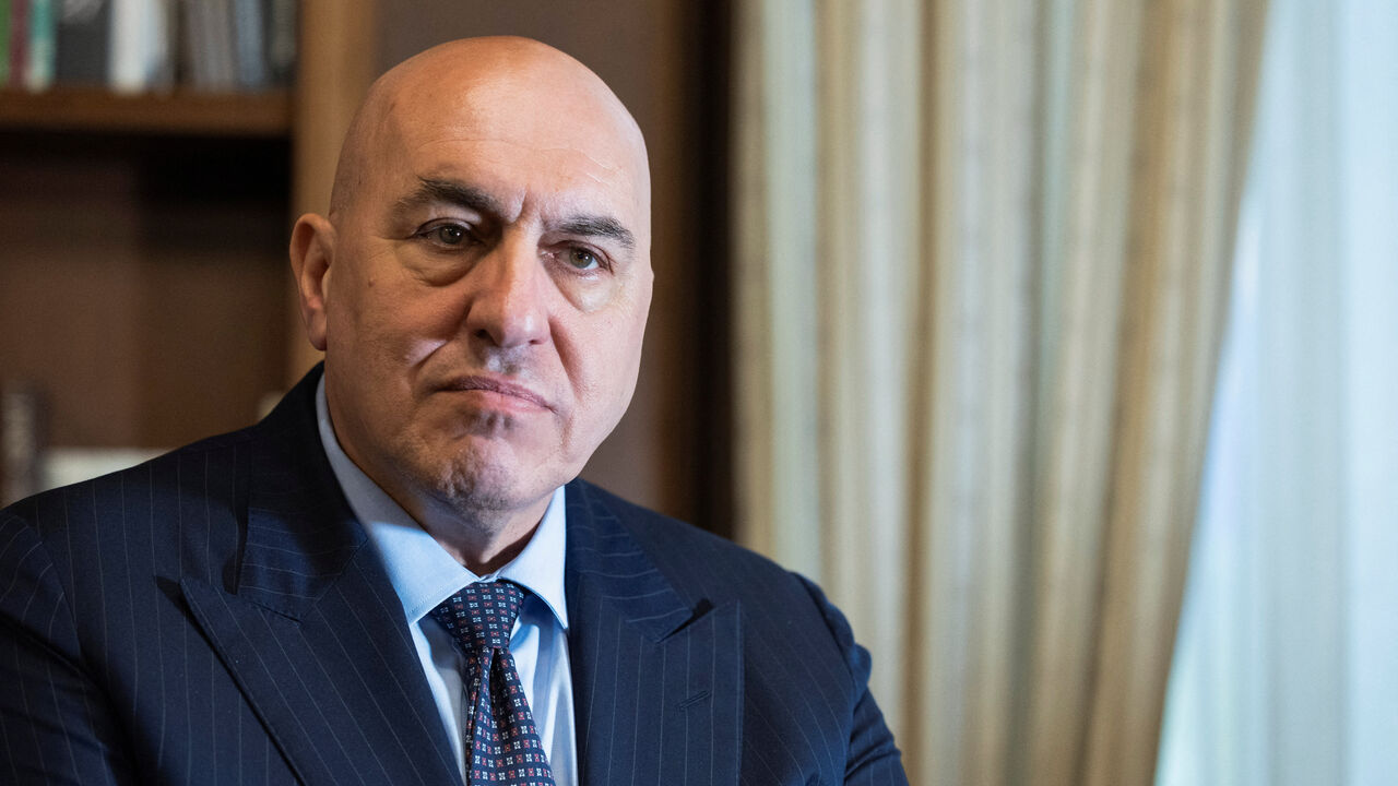 Italy's Defence Minister Guido Crosetto looks on during an interview with Reuters, in Rome, Italy, April 14, 2025. REUTERS/Remo Casilli/File Photo