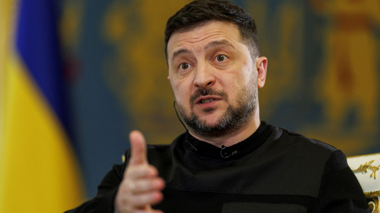 FILE PHOTO: Ukraine's President Volodymyr Zelenskiy speaks during an interview with Reuters, amid Russia's attack on Ukraine, in Kyiv, Ukraine March 25, 2026. REUTERS/Valentyn Ogirenko/File Photo