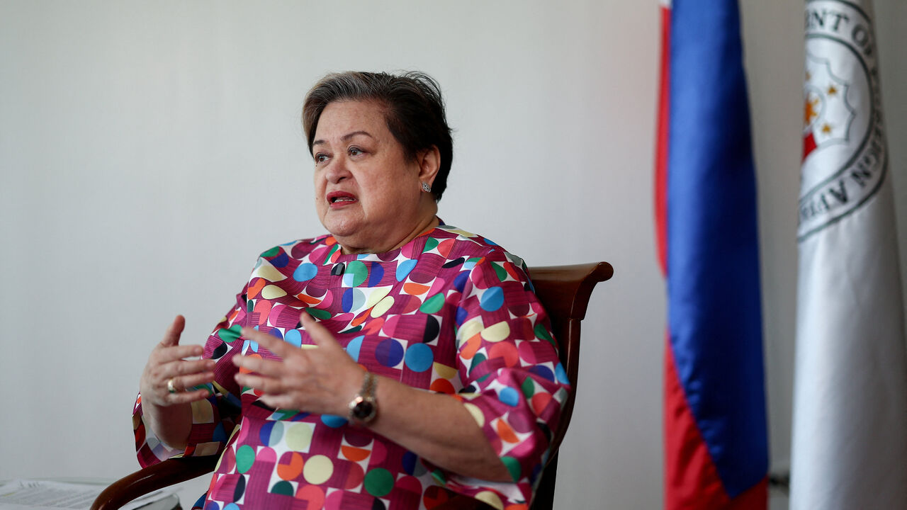 Philippine Foreign Affairs Secretary Ma. Theresa Lazaro speaks with Reuters for an interview in Pasay City, Metro Manila, Philippines, January 22, 2026. REUTERS/Eloisa Lopez
