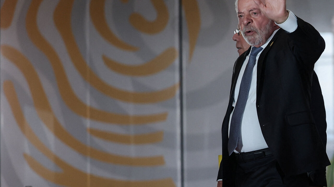 FILE PHOTO: Brazil's President Luiz Inacio Lula da Silva arrives for the 10th Summit of the Community of Latin American and Caribbean States (CELAC) in Bogota, Colombia, March 21, 2026. REUTERS/Luisa Gonzalez/File Photo