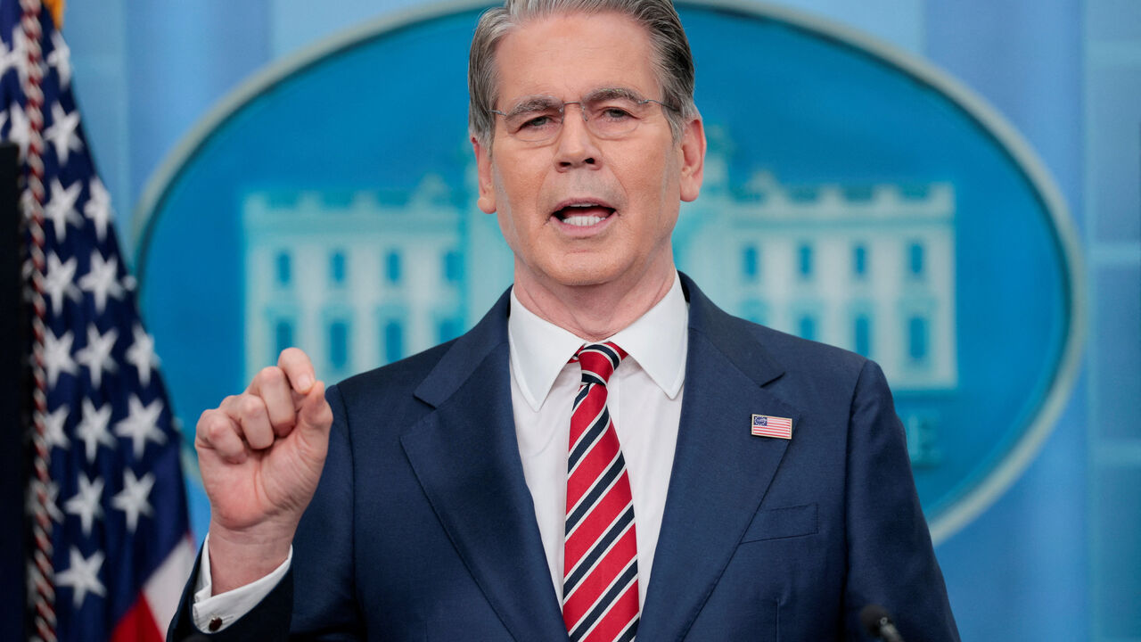 U.S. Treasury Secretary Scott Bessent speaks during a press briefing in the James S. Brady Press Briefing Room at the White House in Washington, D.C., U.S., April 15, 2026. REUTERS/Evan Vucci/File Photo