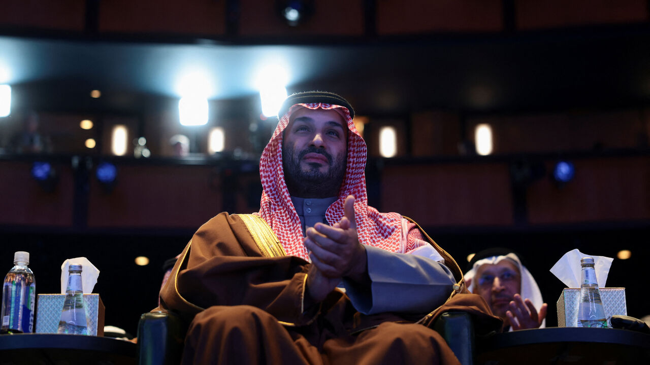 FILE PHOTO: Crown Prince and Prime Minister Mohammed bin Salman of Saudi Arabia attends the U.S.-Saudi Investment Forum in Washington, D.C., U.S., November 19, 2025. REUTERS/Evelyn Hockstein/File Photo