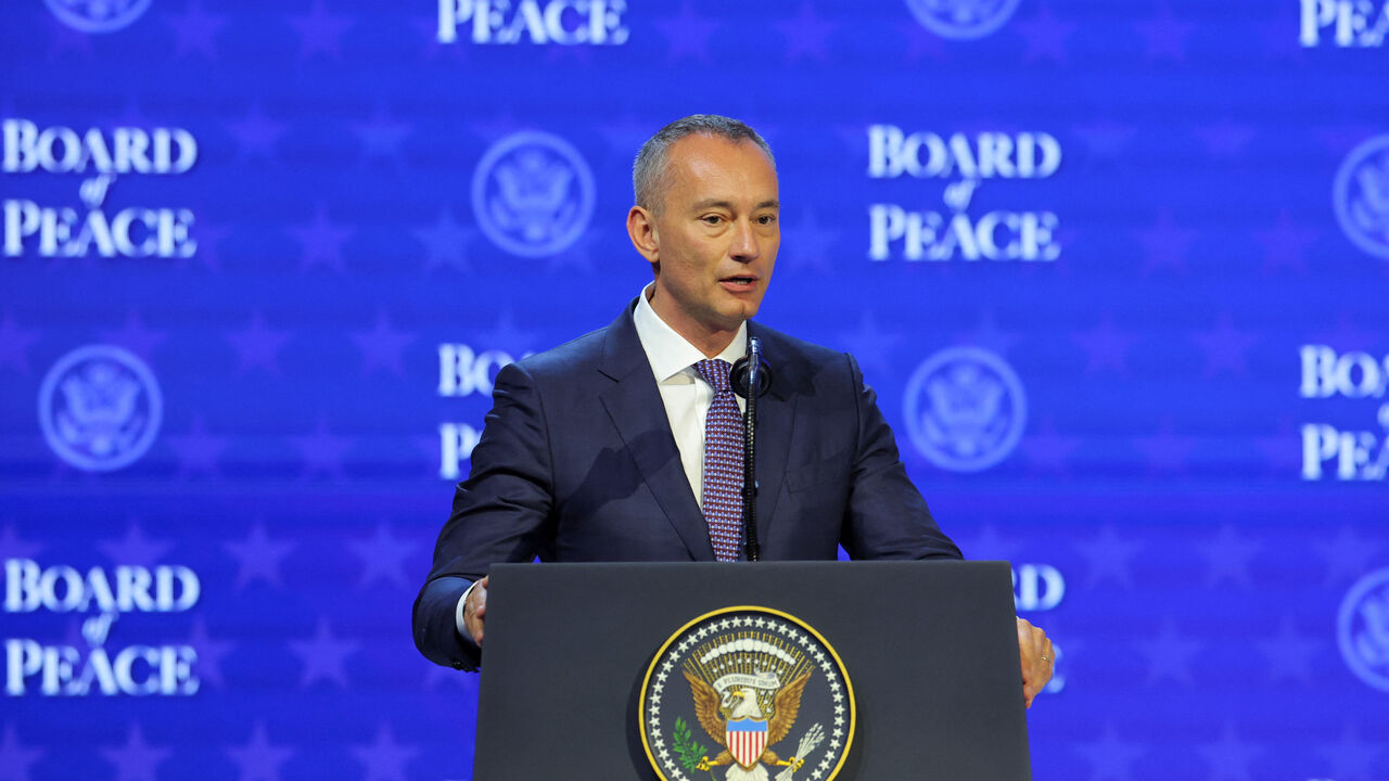 FILE PHOTO: Nickolay Mladenov takes part in a charter announcement for U.S. President Donald Trump's Board of Peace initiative aimed at resolving global conflicts, alongside the 56th annual World Economic Forum (WEF), in Davos, Switzerland, January 22, 2026. REUTERS/Denis Balibouse/File Photo