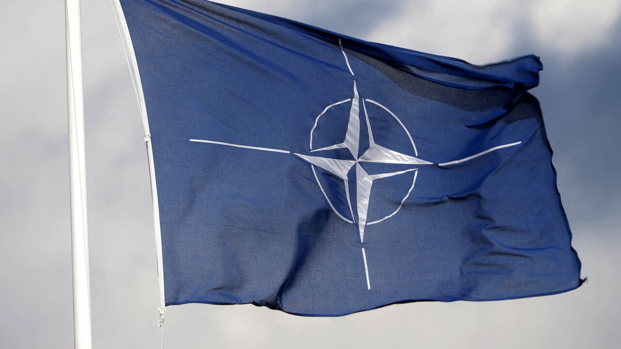 FILE PHOTO: A NATO flag flutters at the Tapa military base, Estonia April 30, 2023. REUTERS/Ints Kalnins/File Photo