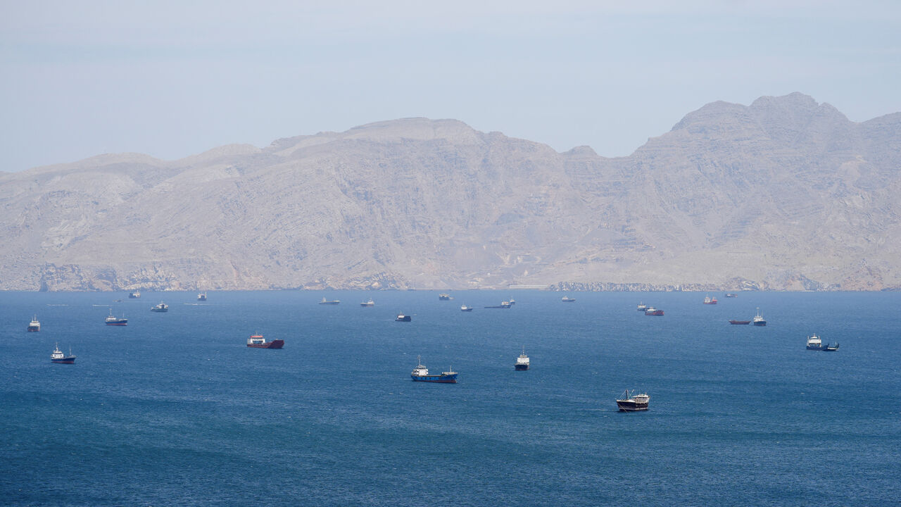 Vessels in the Strait of Hormuz, Musandam, Oman, April 27, 2026. REUTERS/Stringer