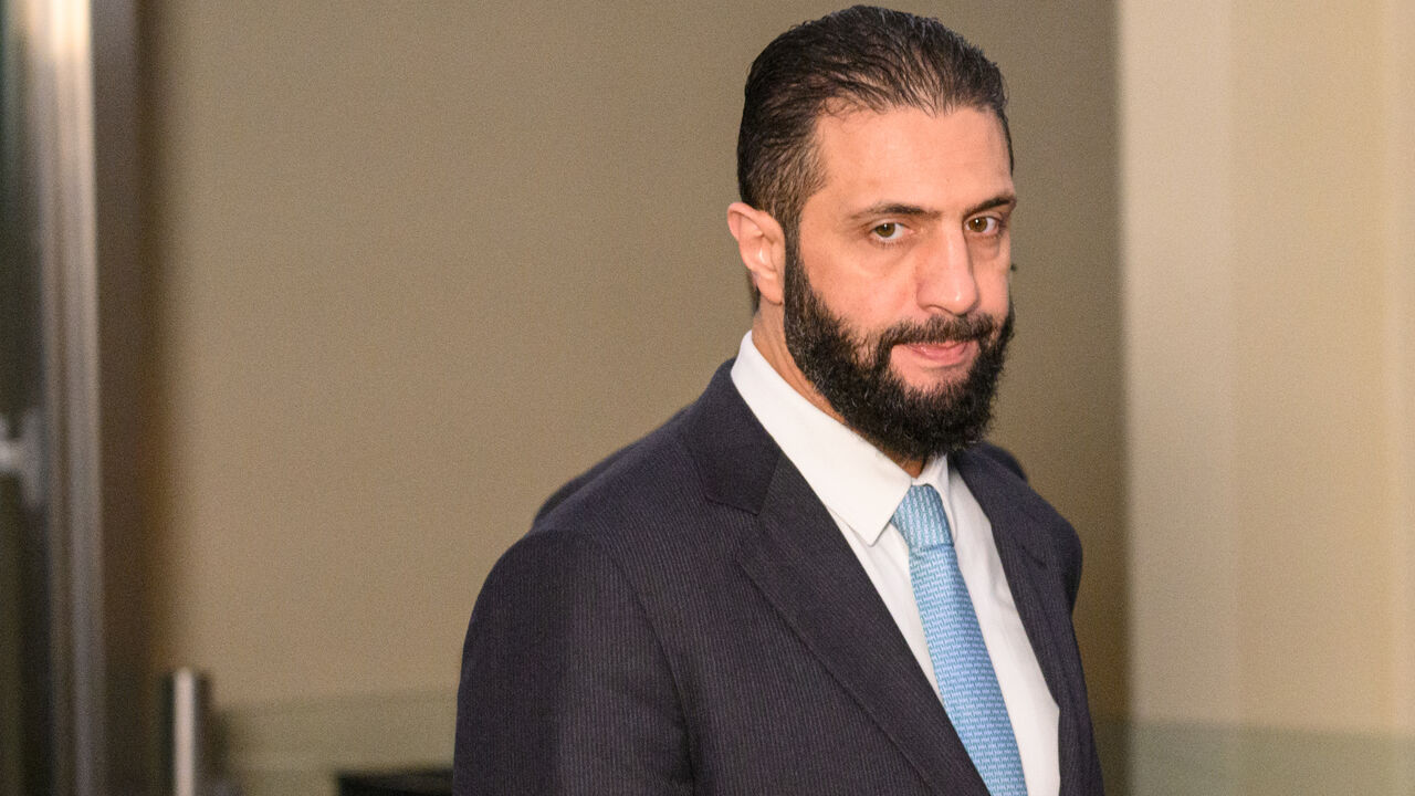 President of Syria Ahmed al-Shara arrives for the 80th session of the UN’s General Assembly (UNGA) at UN Headquarters on Sept. 23, 2025 in New York City. 