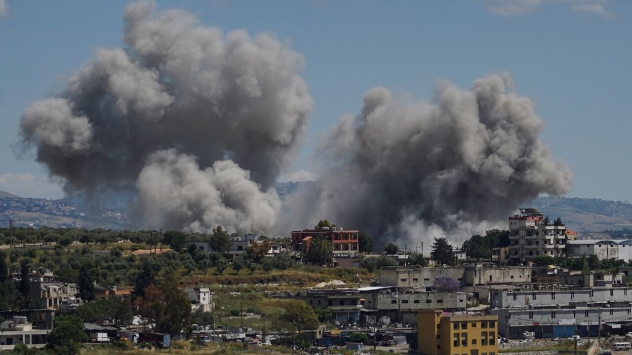 An Israeli strike on Nabatieh in  south Lebanon on Sunday