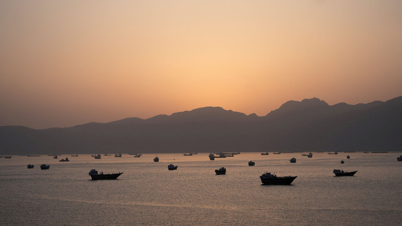 FILE PHOTO: Ships and boats in the Strait of Hormuz, Musandam, Oman, May 1, 2026. REUTERS/Stringer/File Photo
