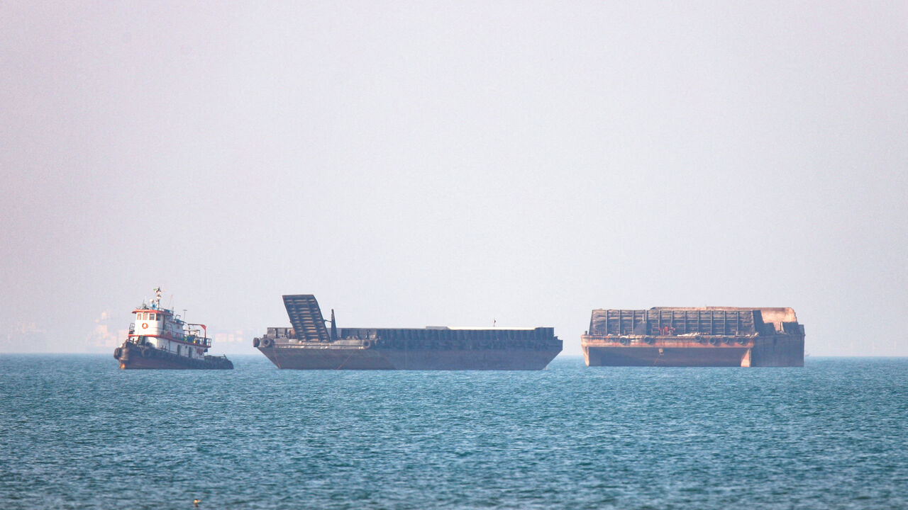 Vessels in the Strait of Hormuz near Bandar Abbas, Iran, May 4, 2026. Amirhosein Khorgooi/ISNA/WANA (West Asia News Agency) via REUTERS